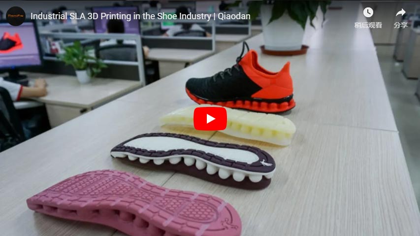 Impression 3D industrielle SLA dans l'industrie de la chaussure
